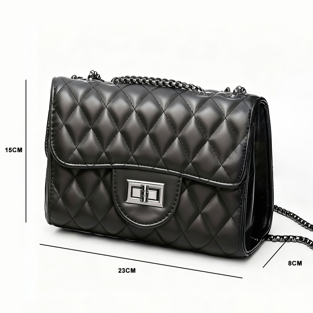 Bolsa Feminina Transversal Corrente Escura “Y” Bolsa Ombro Feminina de Festa