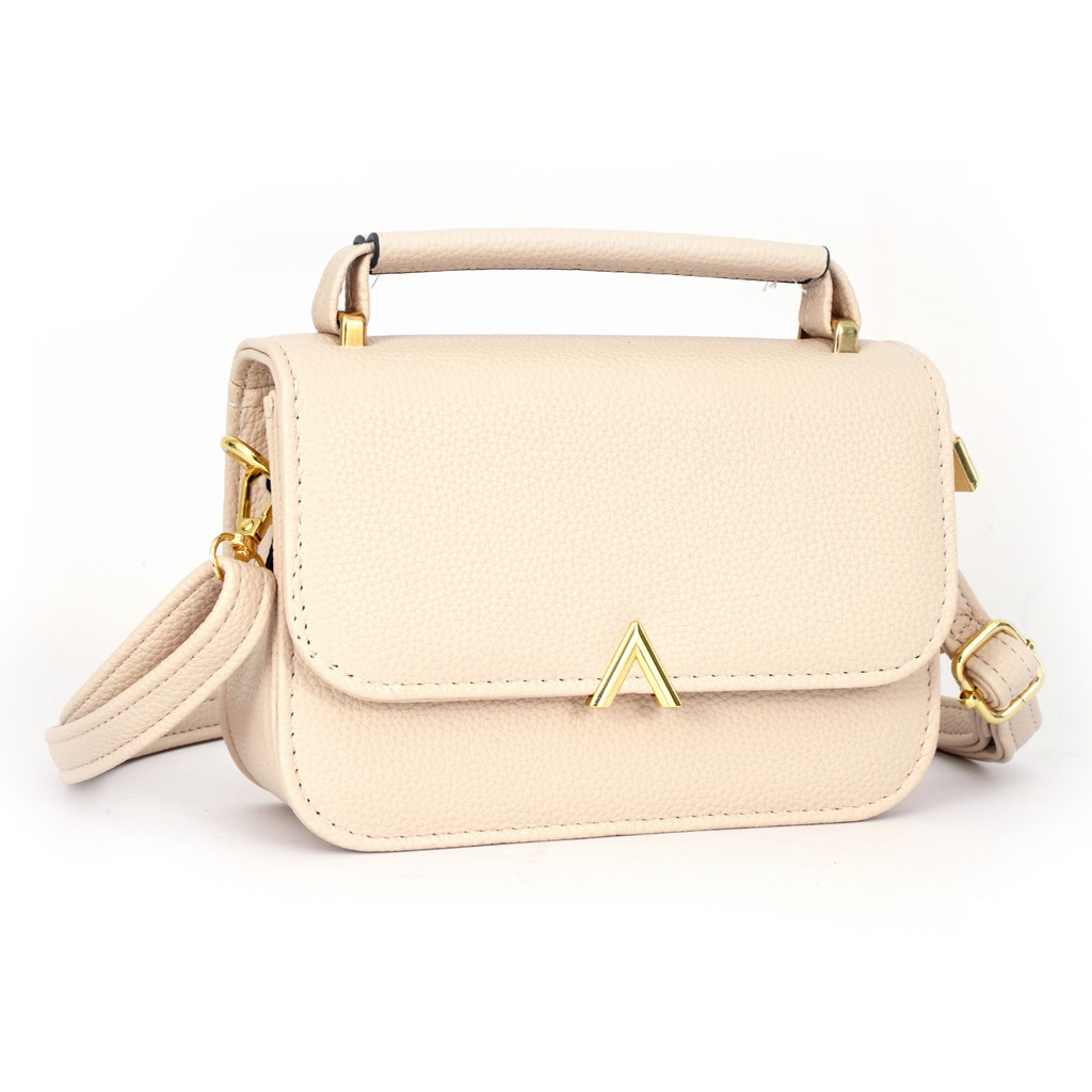 Bolsa de ombro feminina simples com alça de mão reforçada
