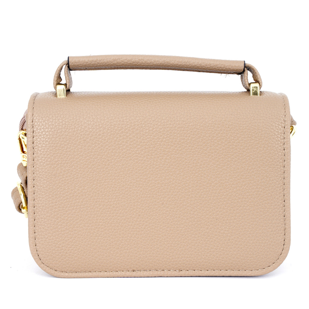 Bolsa de ombro feminina simples com alça de mão reforçada