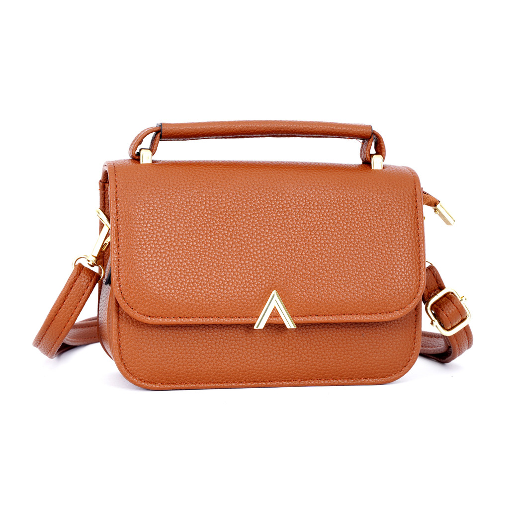 Bolsa de ombro feminina simples com alça de mão reforçada