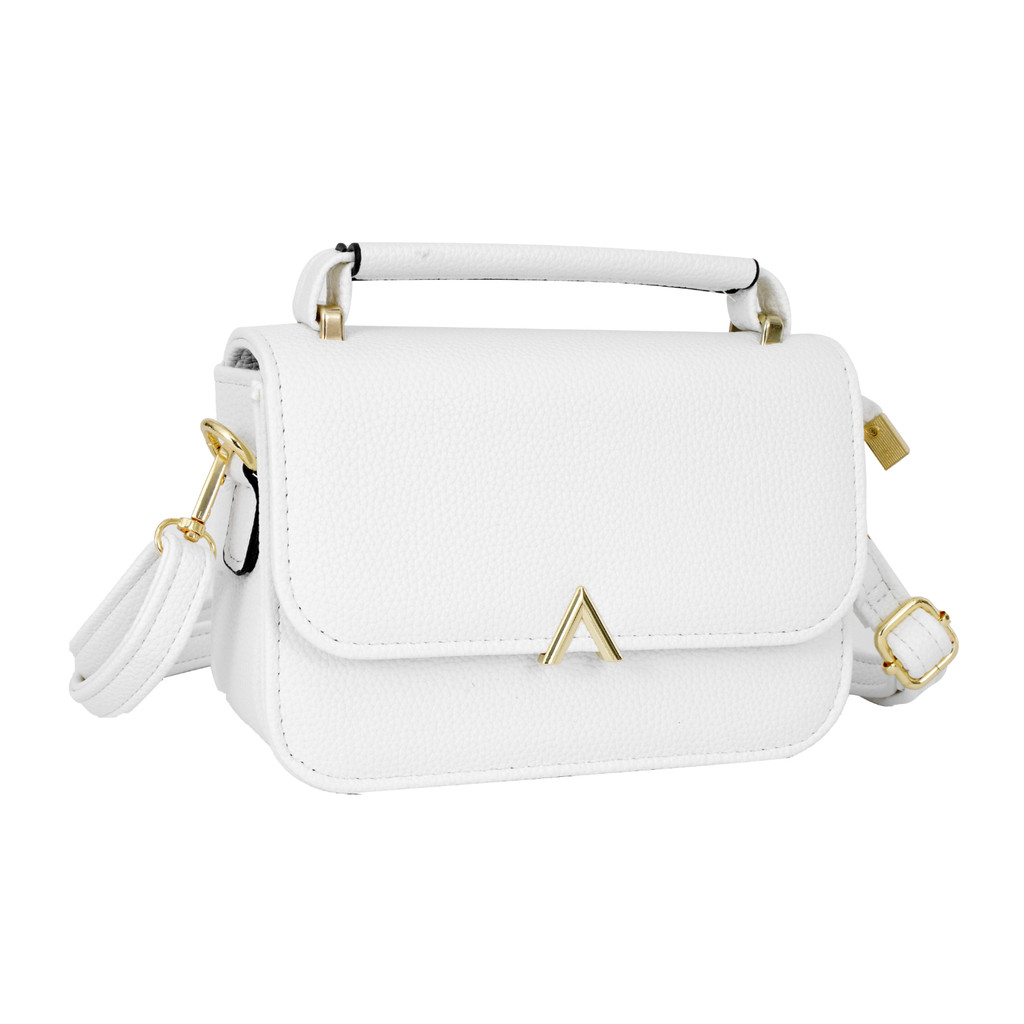 Bolsa de ombro feminina simples com alça de mão reforçada