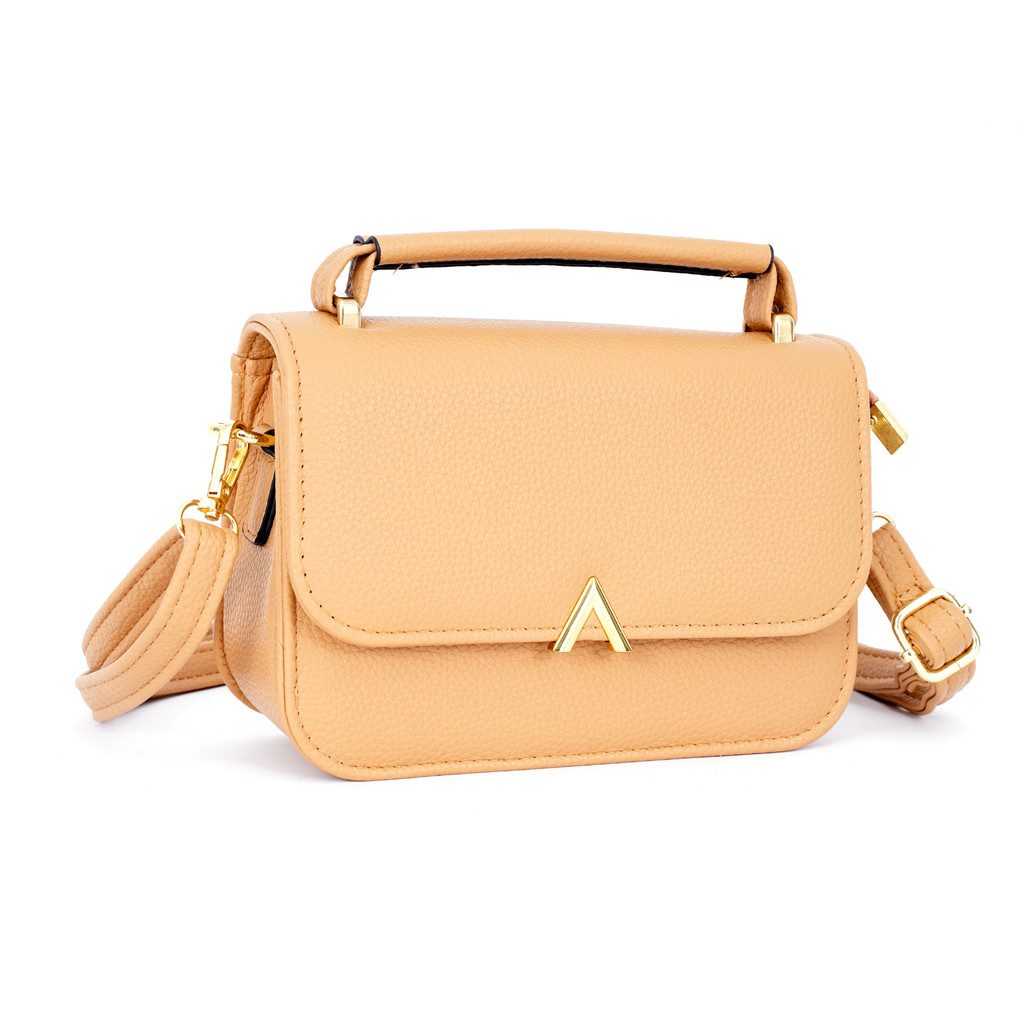 Bolsa de ombro feminina simples com alça de mão reforçada