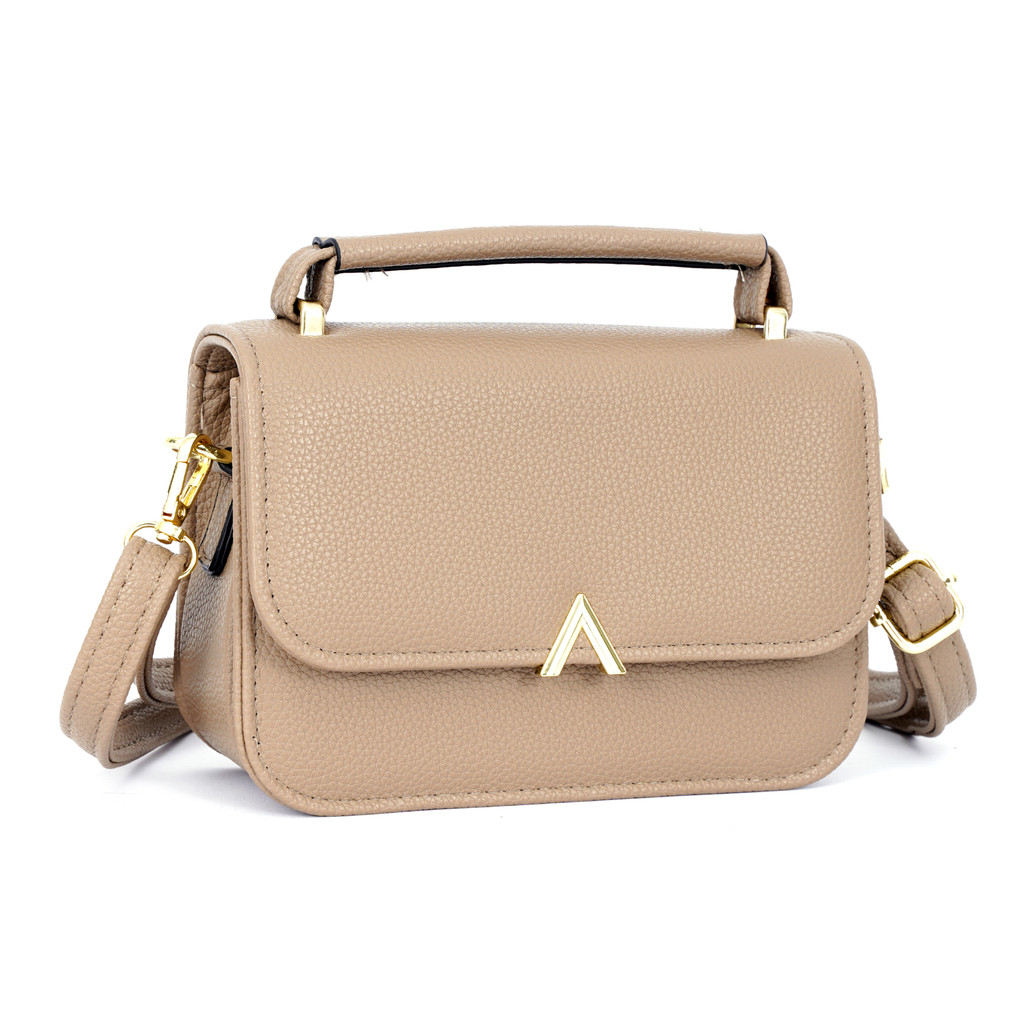 Bolsa de ombro feminina simples com alça de mão reforçada