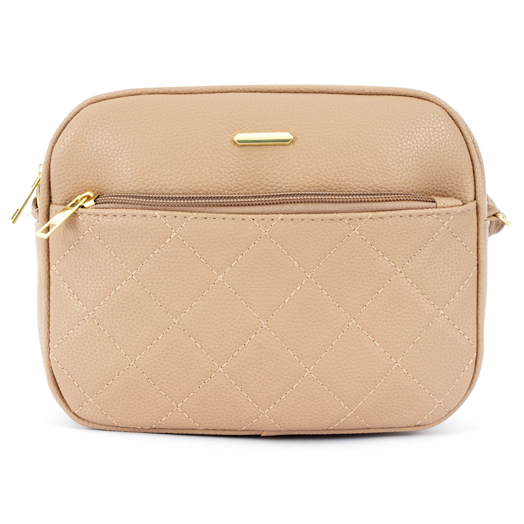 Bolsa Tiracolo Feminina com Costura Matelassê e Alça Ajustável