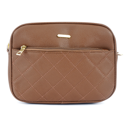 Bolsa Tiracolo Feminina com Costura Matelassê e Alça Ajustável