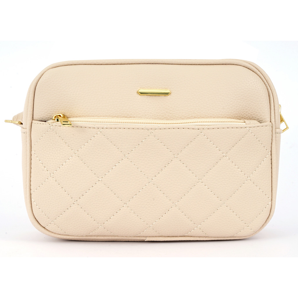 Bolsa Tiracolo Feminina com Costura Matelassê e Alça Ajustável