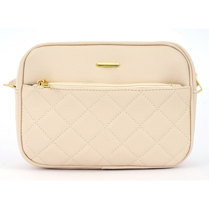 Bolsa Tiracolo Feminina com Costura Matelassê e Alça Ajustável
