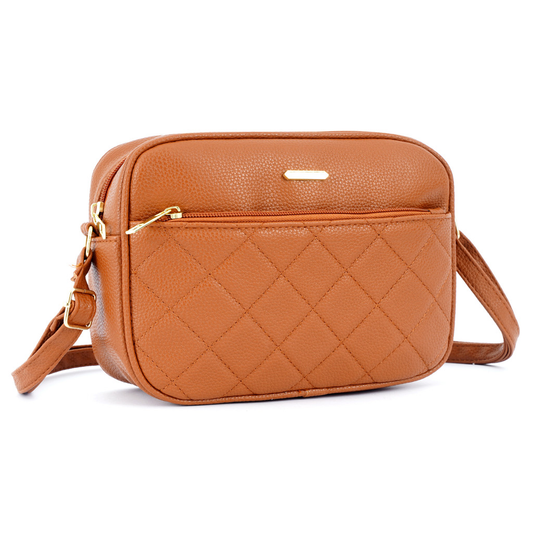 Bolsa Tiracolo Feminina com Costura Matelassê e Alça Ajustável