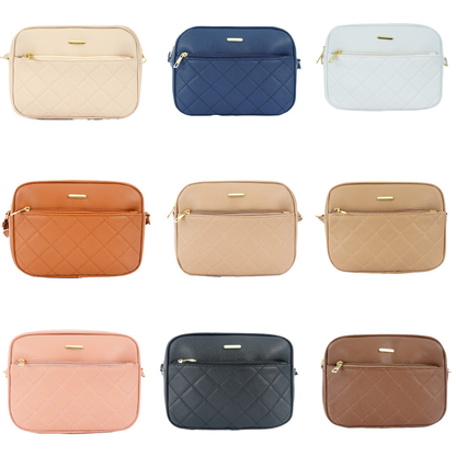 Bolsa Tiracolo Feminina com Costura Matelassê e Alça Ajustável