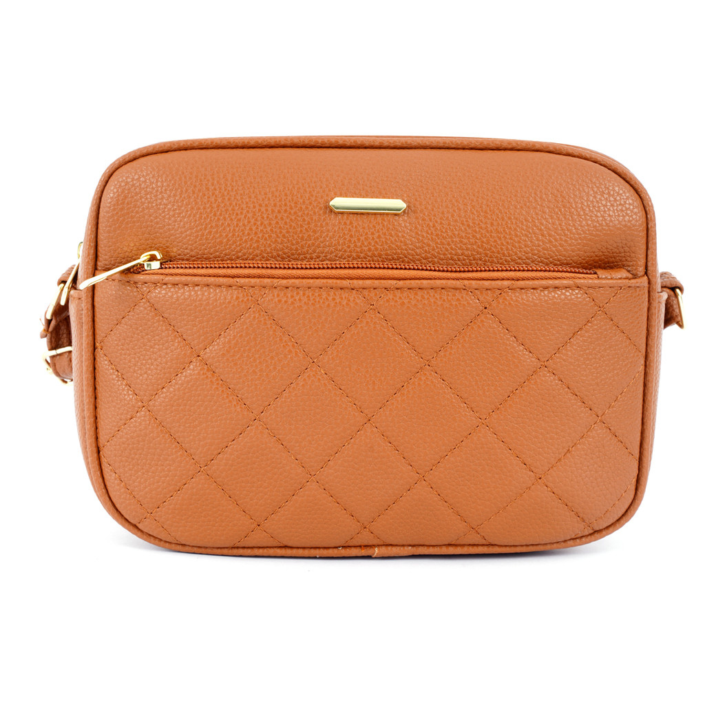Bolsa Tiracolo Feminina com Costura Matelassê e Alça Ajustável