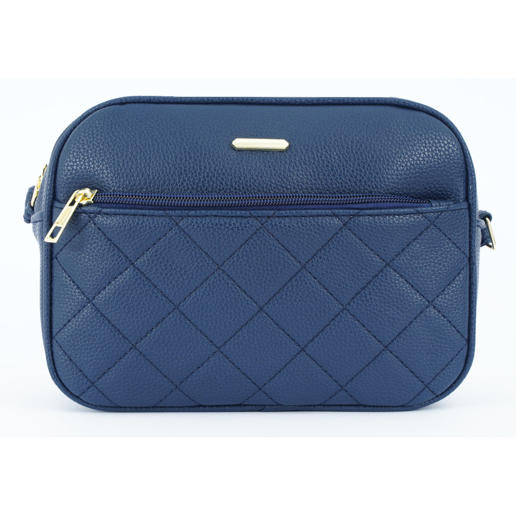 Bolsa Tiracolo Feminina com Costura Matelassê e Alça Ajustável